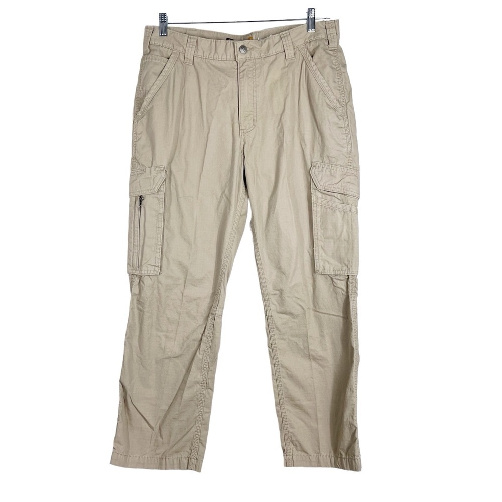 CARHARTT Force Relaxed Fit Ripstop Tan Cargo Utility Pants Men's 36 X 30